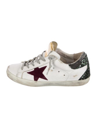 Golden Goose Leather Printed Sneakers