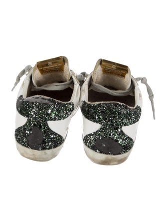 Golden Goose Leather Printed Sneakers