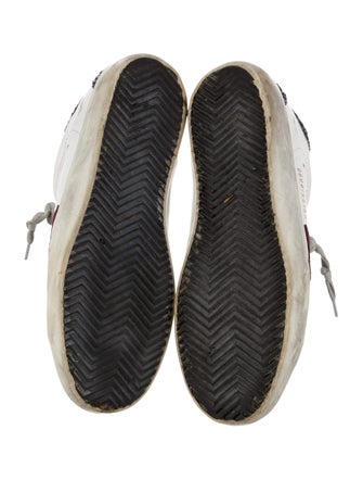 Golden Goose Leather Printed Sneakers