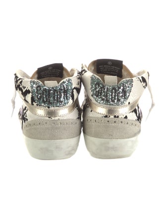 Golden Goose Leather Printed Sneakers