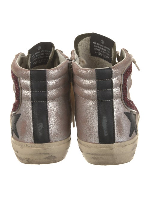 Golden Goose Leather Colorblock Pattern Sneakers