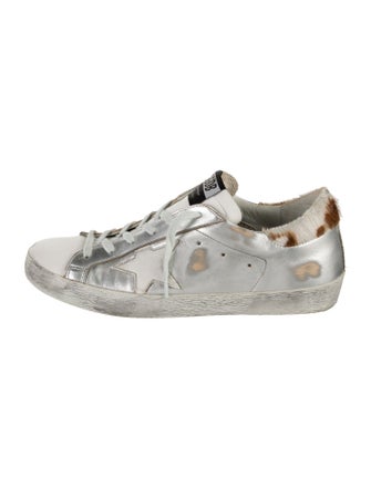 Golden Goose Leather Printed Sneakers