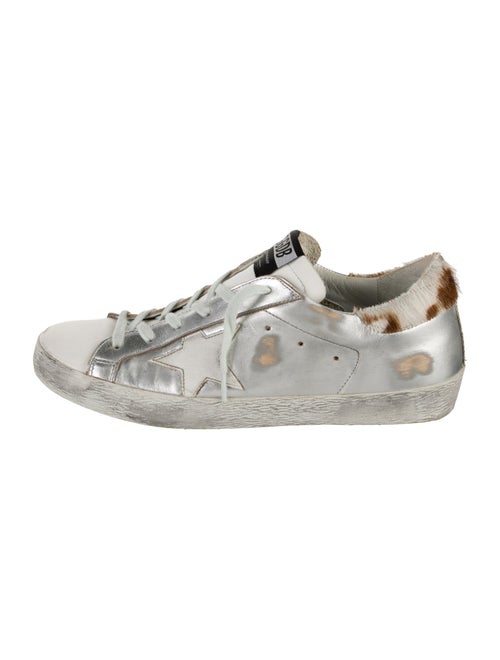 Golden Goose Leather Printed Sneakers