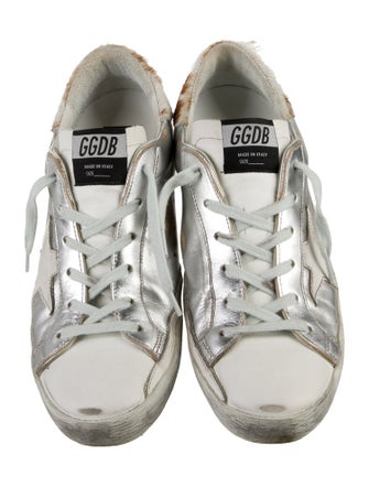 Golden Goose Leather Printed Sneakers