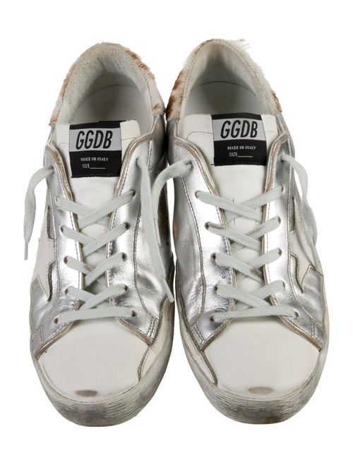 Golden Goose Leather Printed Sneakers