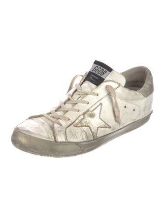 Golden Goose Leather Distressed Accents Sneakers