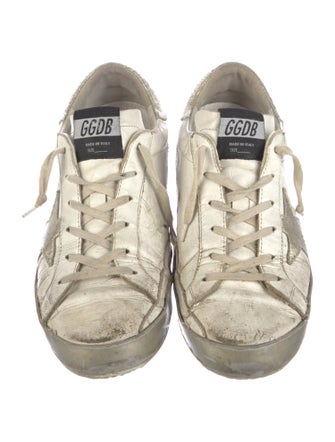 Golden Goose Leather Distressed Accents Sneakers