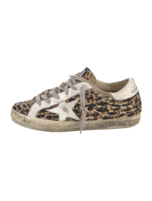 Golden Goose Ponyhair Animal Print Sneakers
