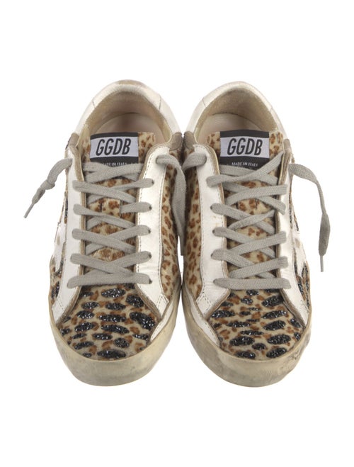 Golden Goose Ponyhair Animal Print Sneakers