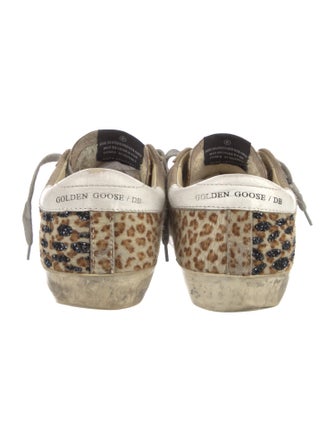Golden Goose Ponyhair Animal Print Sneakers