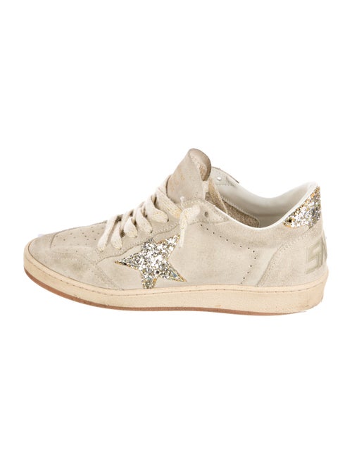Golden Goose Suede Glitter Accents Sneakers