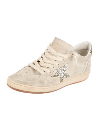 Golden Goose Suede Glitter Accents Sneakers