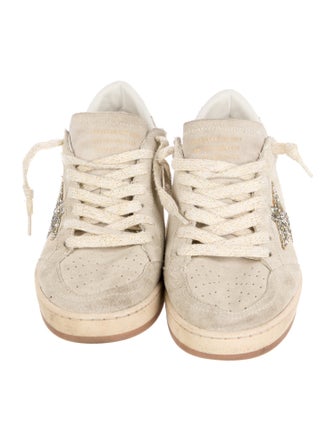 Golden Goose Suede Glitter Accents Sneakers