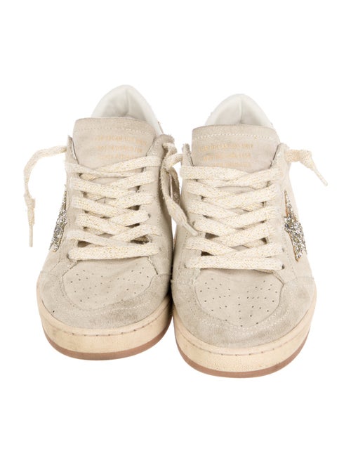 Golden Goose Suede Glitter Accents Sneakers