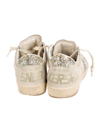 Golden Goose Suede Glitter Accents Sneakers