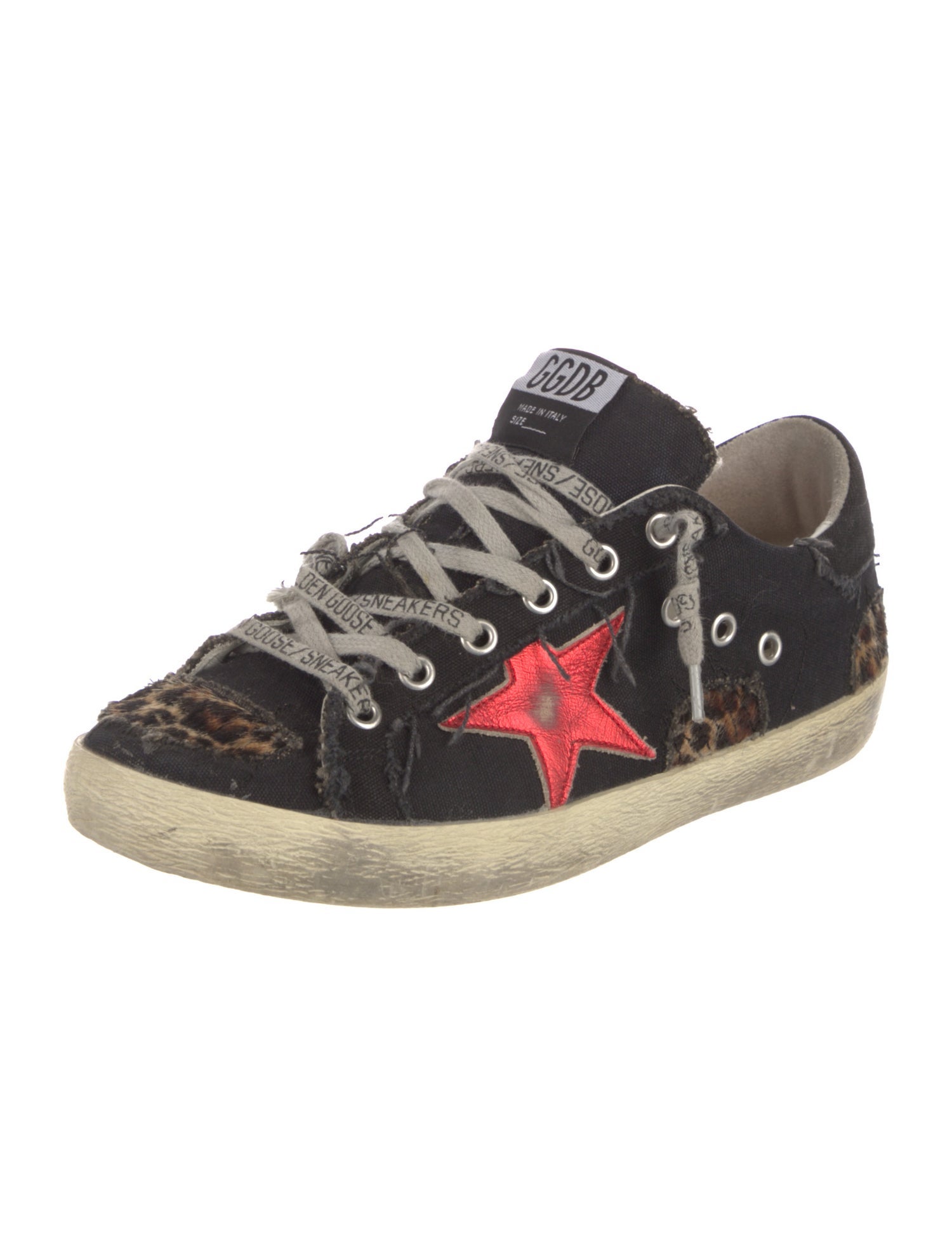 Golden Goose Canvas Animal Print Sneakers