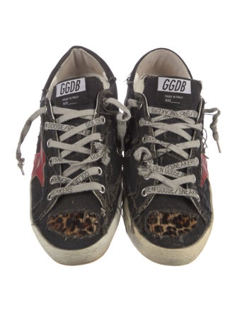 Golden Goose Canvas Animal Print Sneakers