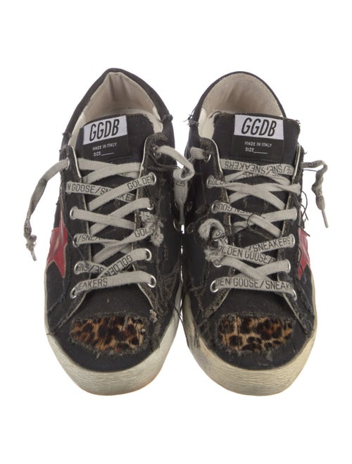 Golden Goose Canvas Animal Print Sneakers
