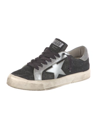 Golden Goose Glitter Colorblock Pattern Sneakers