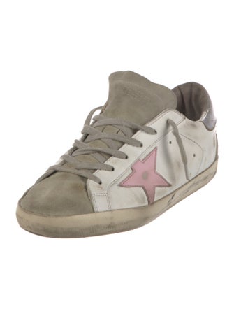 Golden Goose Leather Colorblock Pattern Sneakers