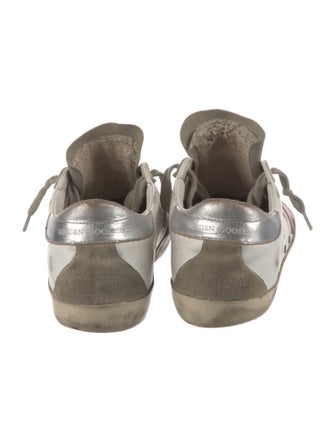 Golden Goose Leather Colorblock Pattern Sneakers