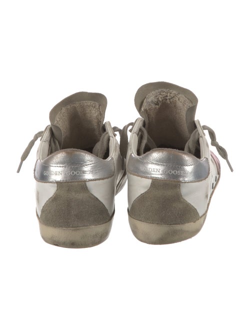 Golden Goose Leather Colorblock Pattern Sneakers