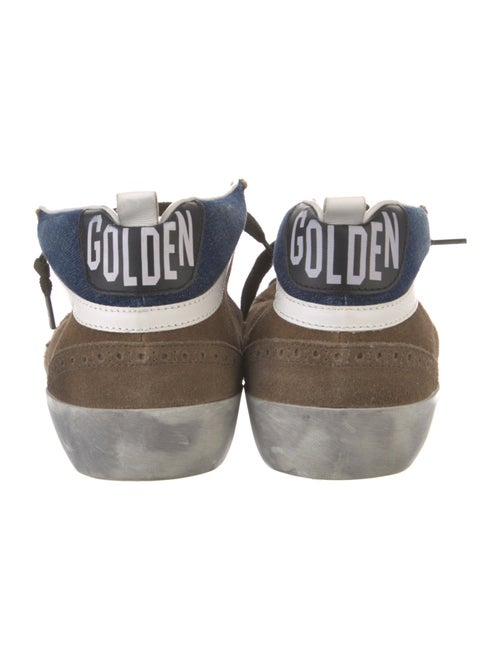 Golden Goose Suede Colorblock Pattern Sneakers