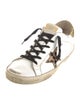 Golden Goose Leather Animal Print Sneakers
