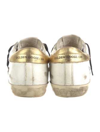 Golden Goose Leather Animal Print Sneakers