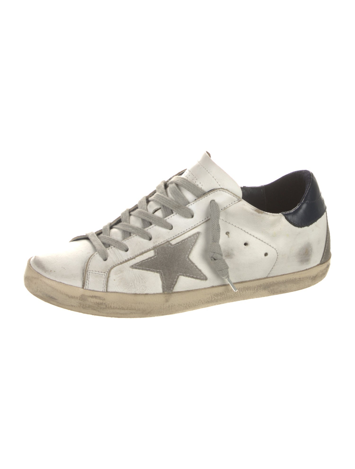 Golden Goose Leather Distressed Accents Sneakers