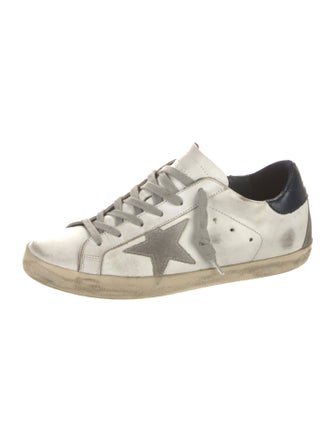 Golden Goose Leather Distressed Accents Sneakers