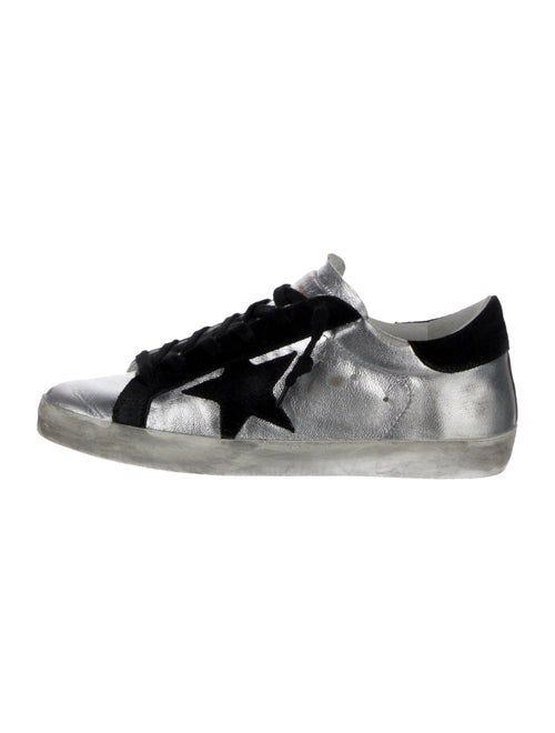 Golden Goose Leather Colorblock Pattern Sneakers