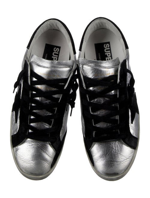 Golden Goose Leather Colorblock Pattern Sneakers