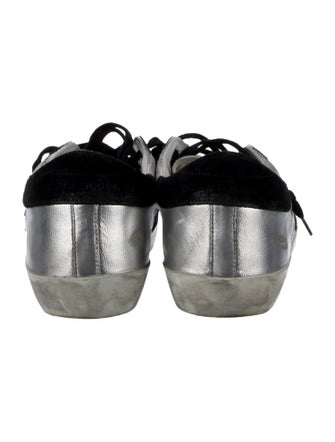 Golden Goose Leather Colorblock Pattern Sneakers