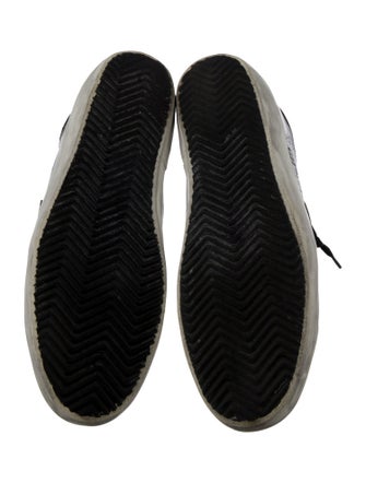 Golden Goose Leather Colorblock Pattern Sneakers