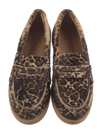 Golden Goose Ponyhair Animal Print Loafers