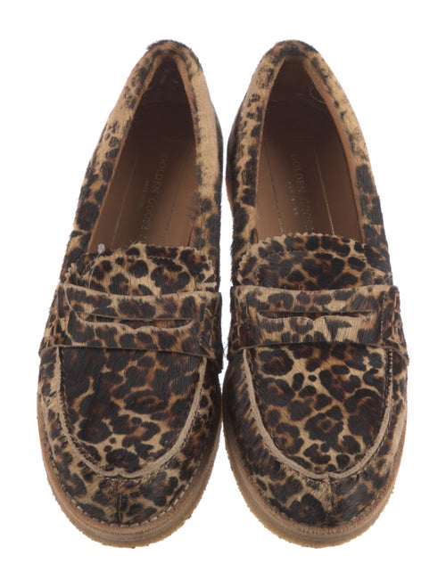 Golden Goose Ponyhair Animal Print Loafers