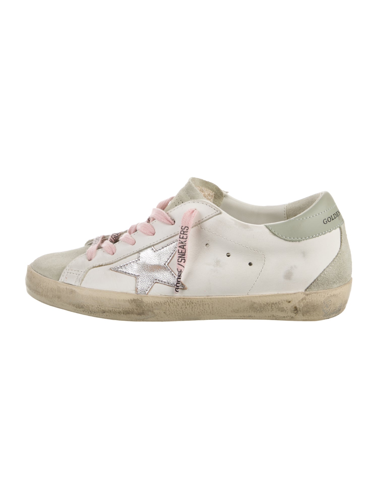 Golden Goose Leather Printed Sneakers