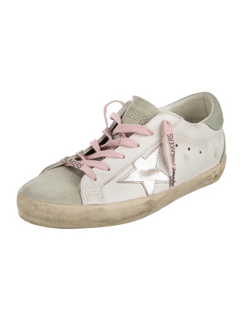 Golden Goose Leather Printed Sneakers
