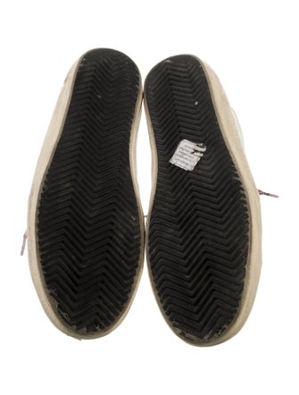 Golden Goose Leather Printed Sneakers