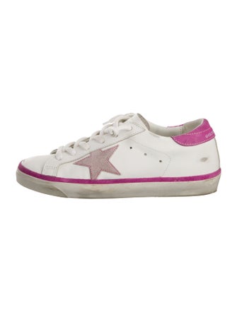 Golden Goose Leather Printed Sneakers