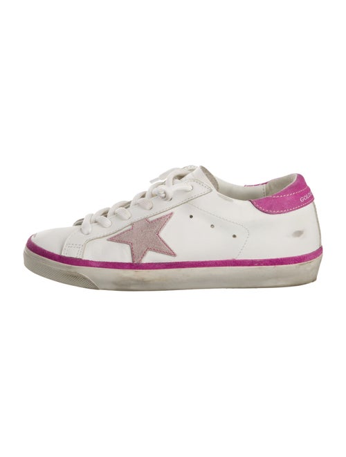 Golden Goose Leather Printed Sneakers