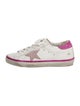 Golden Goose Leather Printed Sneakers