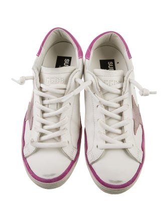 Golden Goose Leather Printed Sneakers