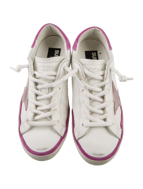 Golden Goose Leather Printed Sneakers