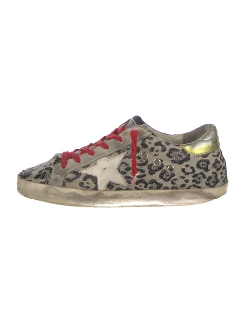 Golden Goose Animal Print Distressed Accents Sneakers