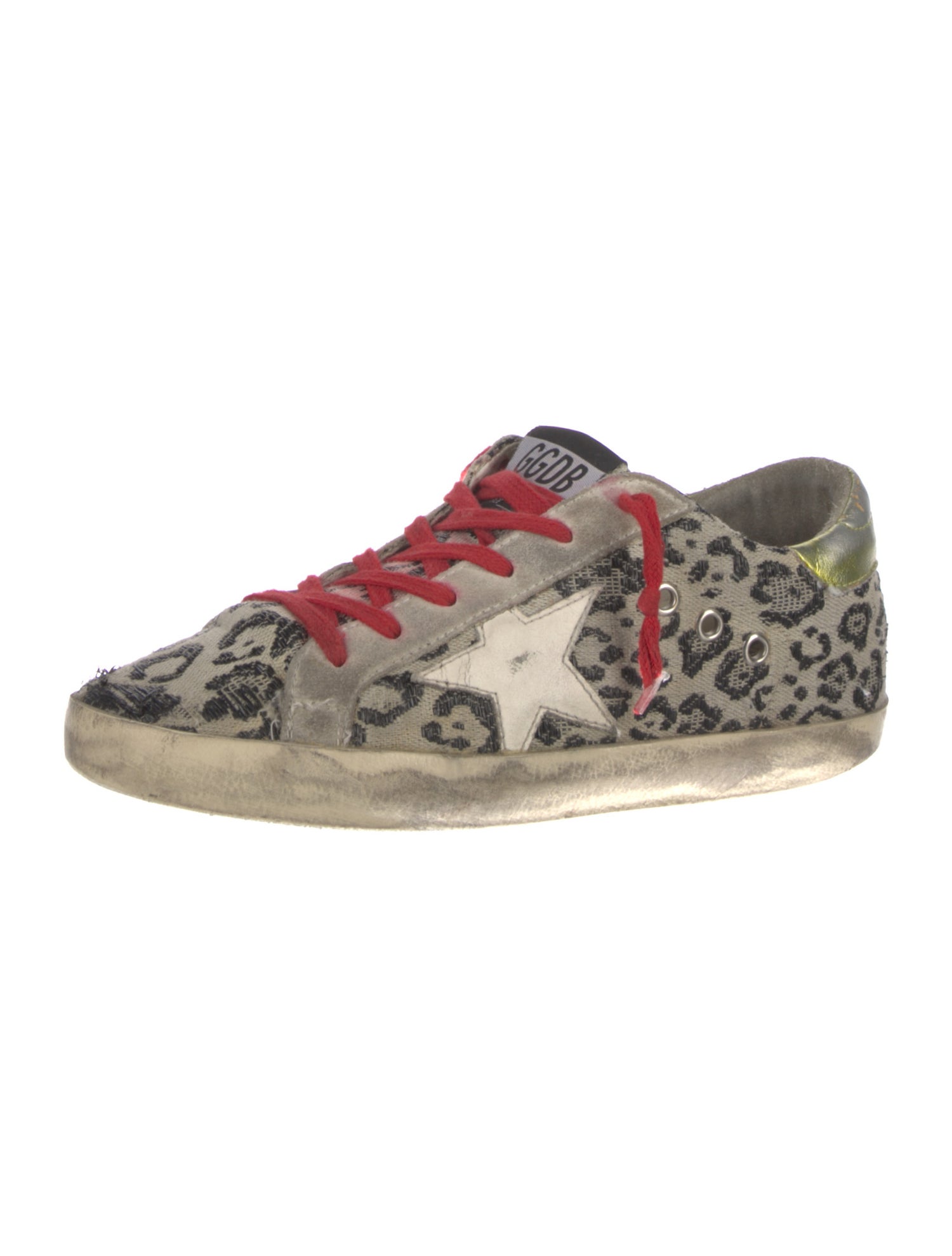 Golden Goose Animal Print Distressed Accents Sneakers