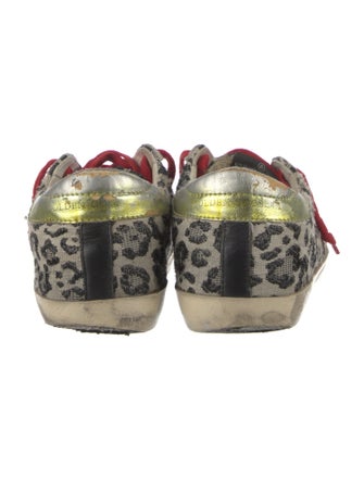 Golden Goose Animal Print Distressed Accents Sneakers
