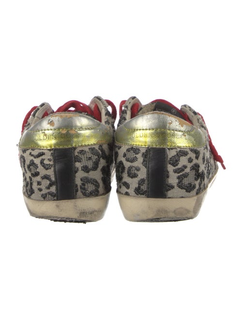 Golden Goose Animal Print Distressed Accents Sneakers