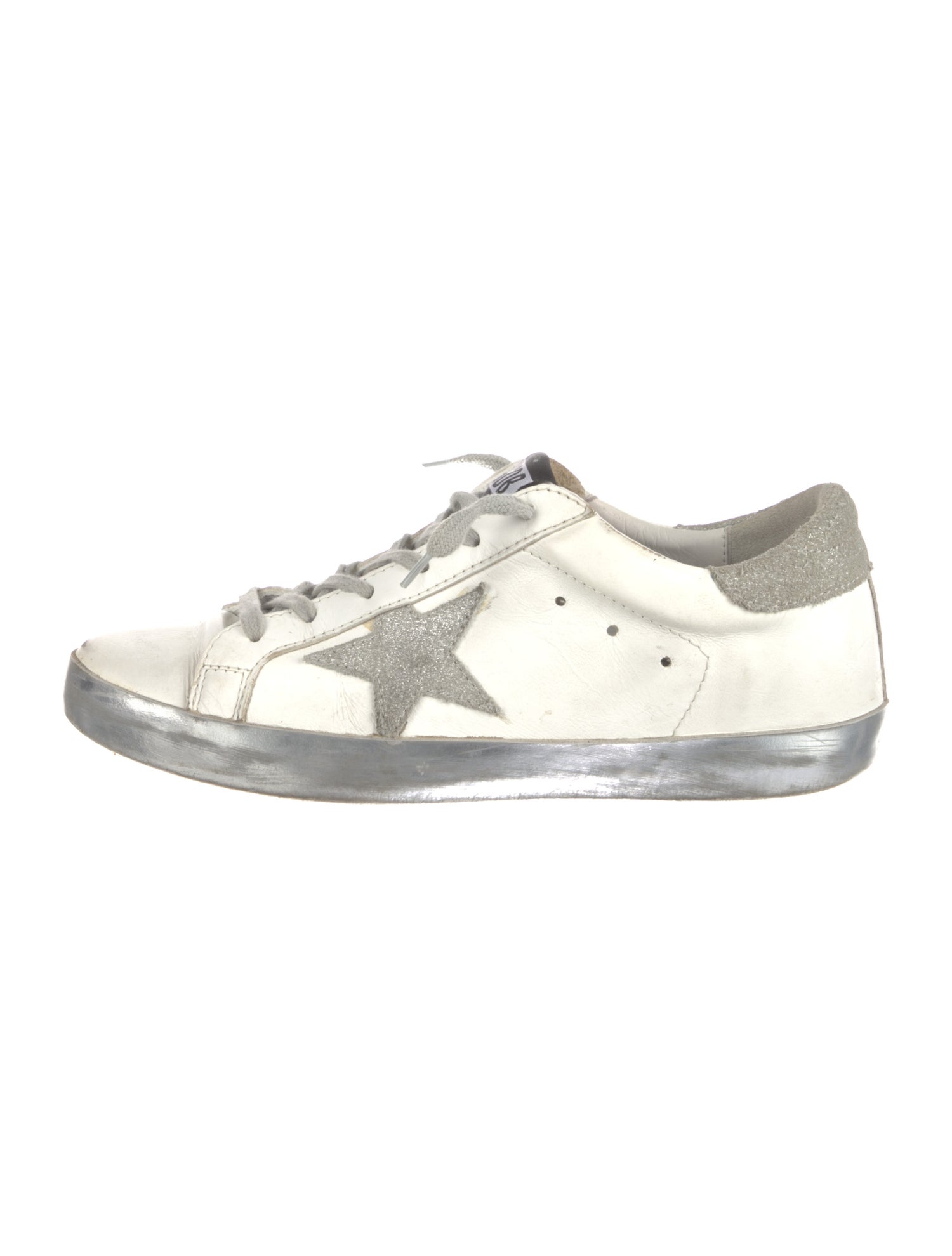 Golden Goose Leather Distressed Accents Sneakers